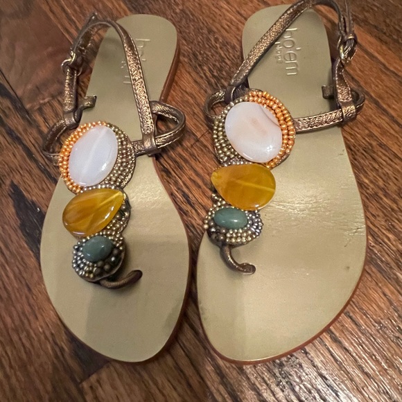 Beautiful Bo’em sandals with jewels and beading - Picture 8 of 12